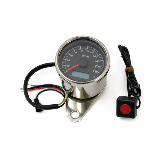 STOKER, Elektronisches Speedometer (Tacho), 60mm, Schwarzes Ziffernblatt