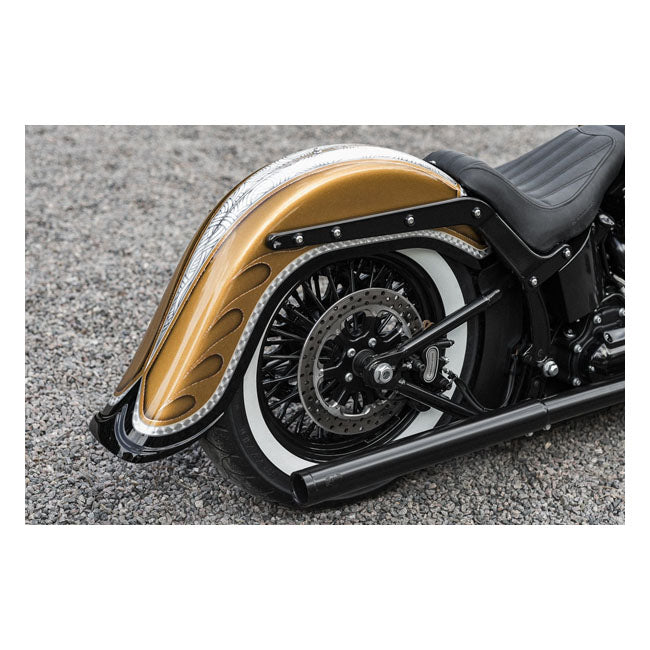 KILLER CUSTOM, 4" STRETCHED Hinterrad-Schutzblech, 18-21 Softail Heritage/Deluxe/Slim