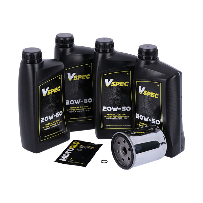 MCS, Motoröl Servicepaket. Chrome. 4L. 20W50 Mineral 4L EVO-Touring