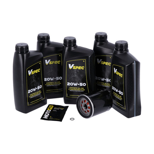 MCS, Motoröl Servicepaket. 20W50 Synthetisch 5L MilwaukeeEight(M8)-Softail/Touring